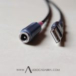 Audiocadabra-Xtrimus-Solid-Silver-SuperQuiet-Dual-USB-Cable-With-2.1mm-Female-DC-Plug