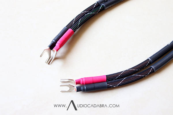 Audiocadabra Maximus Handcrafted SuperClear Jumper Cords With Spade Connectors