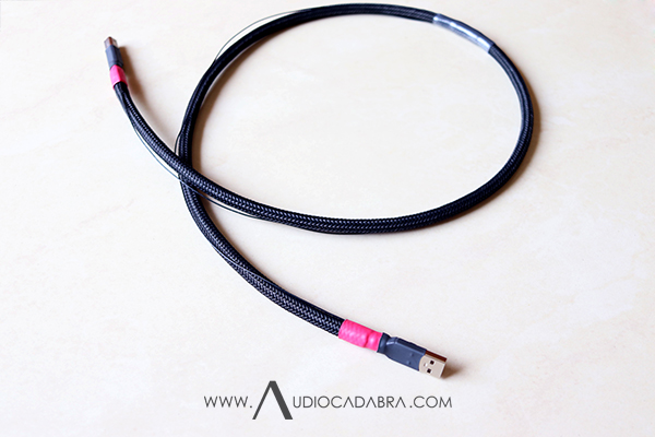 Audiocadabra Suprimus Solid-Silver SuperQuiet USB Cable With Type-A To Type-B-Plugs